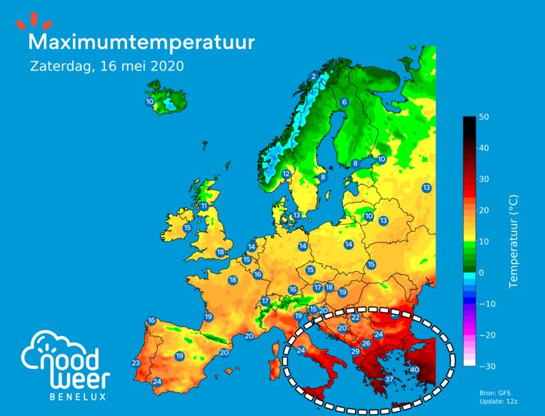 Tot 40 graden in Turkije en Griekenland eerste Europese hittegolf op komst Weernieuws