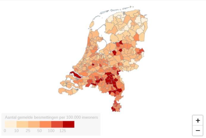 Coronavirus In Kaart Deze Nederlandse Gemeenten Hebben De Meeste Patienten Buitenland Ad Nl