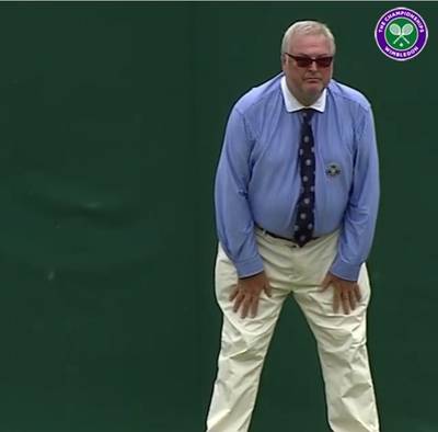 Het zit deze lijnrechter niet mee op Wimbledon