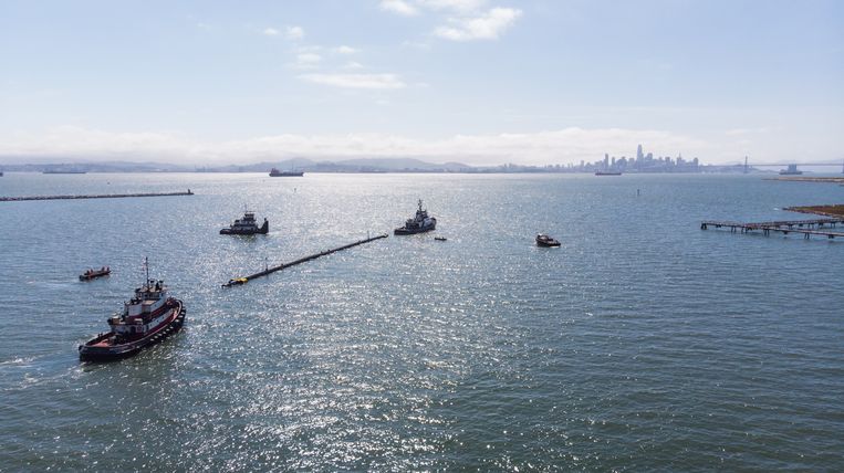 De Ocean Cleanup voerde de afgelopen weken tests uit voor de kust van Californië.