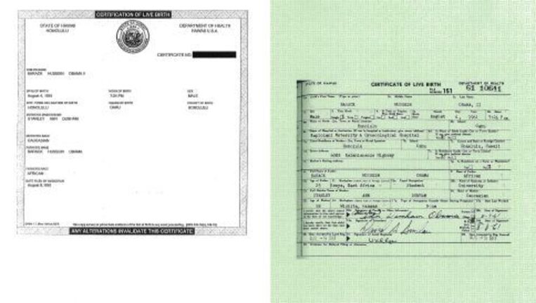 Obama Bewijst Geboorteplaats Met Publicatie Documenten Trouw