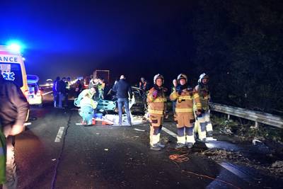 A12 richting Duitsland pas rond middernacht weer open na ongeval