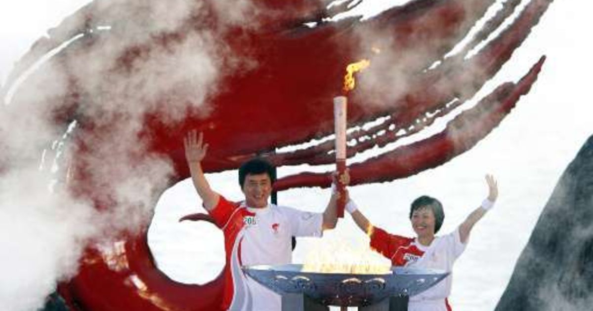 Olympische fakkel bereikt China Olympische Spelen Sport HLN