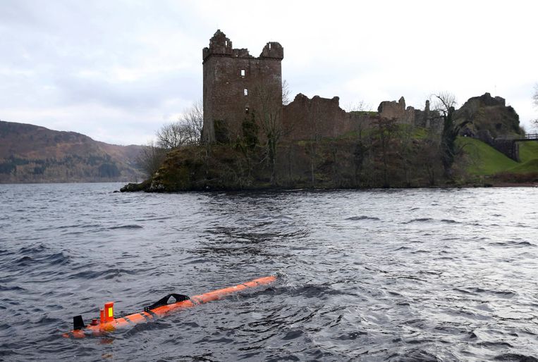 De robotscanner die in 2016 een vreemde vorm vond op de bodem van Loch Ness.