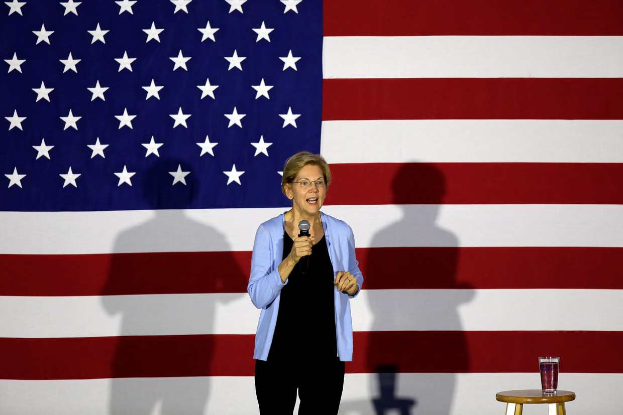 Democratisch kandidaat Elizabeth Warren
 Beeld Getty