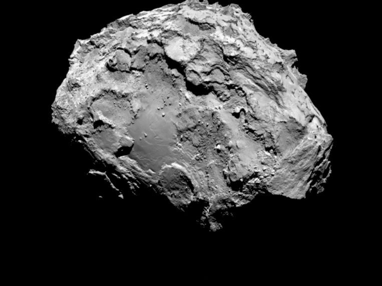 Komeet 67P/Tsjoerjoemov-Gerasimenko waar de Europese ruimtesonde Rosetta na een reis van 10 jaar is gearriveerd. Beeld anp