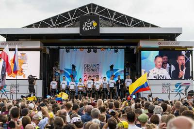 Düsseldorf maakt kennis met deelnemers Tour