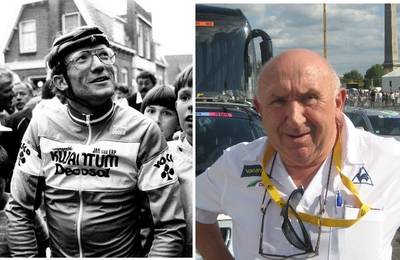 Jan Raas ziet Van der Schueren glunderen vanuit volgwagen