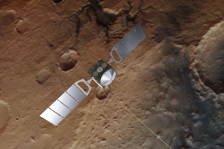De onbemande ruimtemissie Mars Express van ESA.