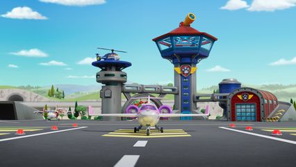 6. Pups redden de opening van het vliegveld