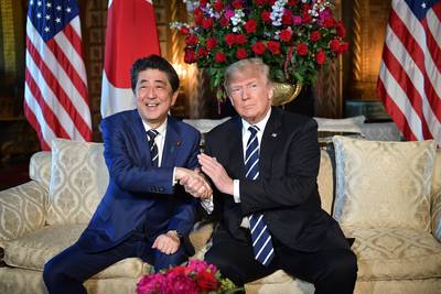 Trump ontmoet Abe nog voor Korea-top
