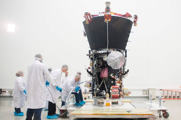 De Parker Solar Probe voor zijn lancering in 2018.