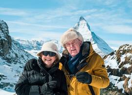 Spannend: Janny en André beklimmen levensgevaarlijke berg