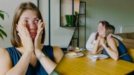 Karlien heel emotioneel bij vriendinnen in 'Blind Getrouwd'