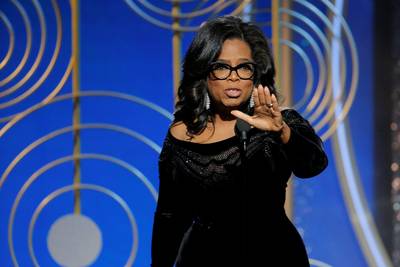 Oprah Winfrey overladen met complimenten na speech Golden Globes