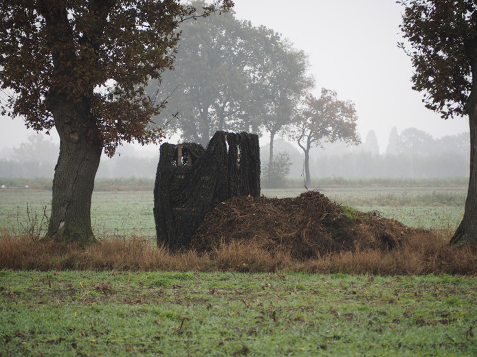 Een volgens Kuypers illegale schuilhut