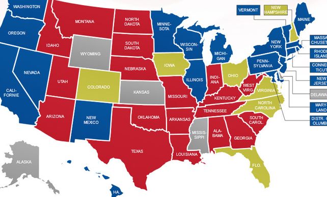 swing states 4 verkiezingen States': de 'The waar Amerikaanse Swing