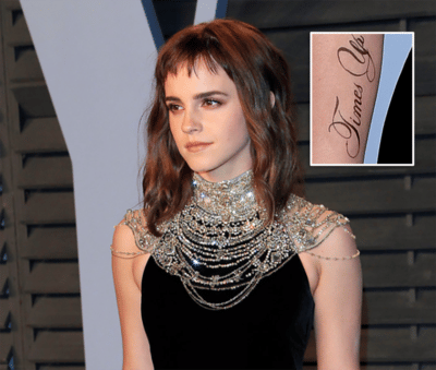 Emma Watson blundert met fout in tekst tatoeage