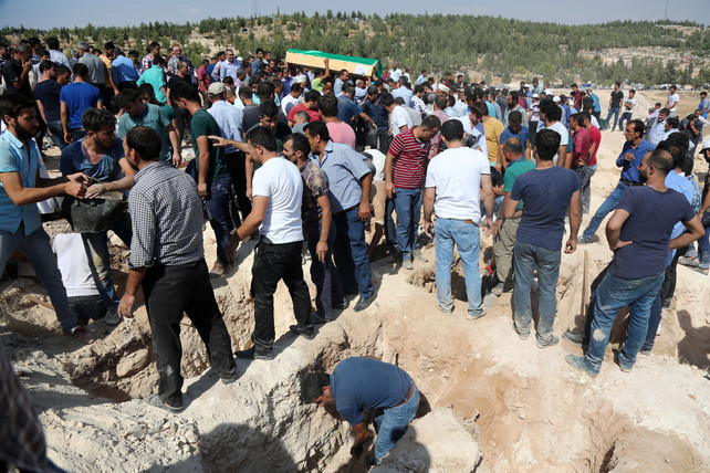Turkije Grens Met Syrie Volledig Schoonvegen Van Is Strijders
