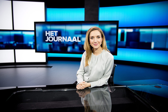 Zo ziet het nieuwe decor van het VRT-journaal eruit ...