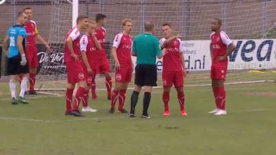 Bizarre spookgoal bij bekerduel tussen GOES en Staphorst