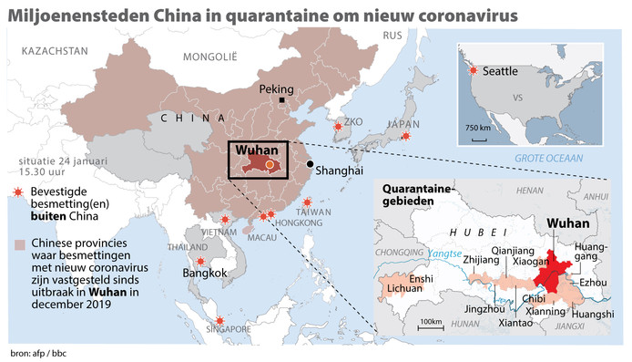 Ook coronavirus in Australië, drie gevallen in Frankrijk ...