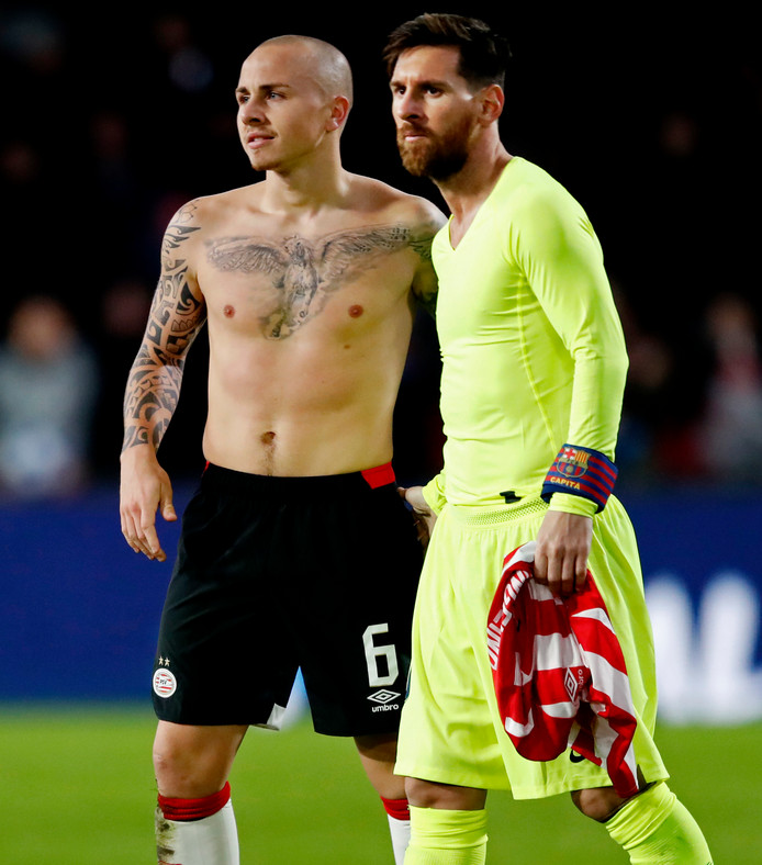 Image result for JosÃ© Ãngel EsmorÃ­s Tasende Messi psv 2019