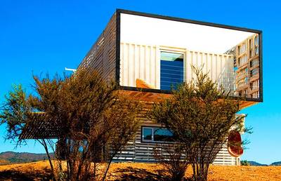 Dit vrijstaande huis in Chili is gemaakt van zeecontainers