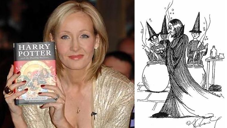 Fonkelnieuw Originele tekeningen tonen hoe J.K. Rowling zich de Potter BL-86