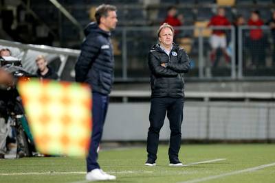 De Graafschap-trainer Snoei baalt van gelijkspel: ‘Raakten van slag door opportunisme van Roda JC’