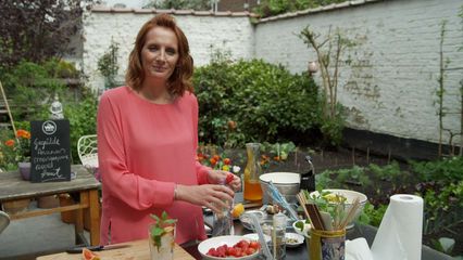 198. Gegrilde ananas met mascarpone en rode vruchten