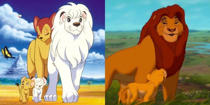Kimba the White Lion tegenover The Lion King van Disney