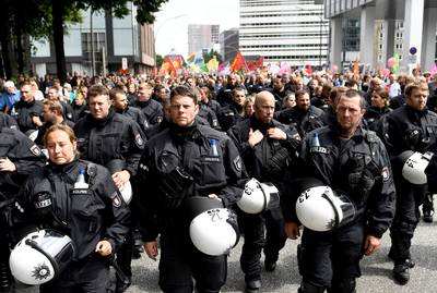Veel minder agenten gewond tijdens G20-top