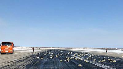 Goudkoorts bij -24 graden: Russen zoeken naar goud dat uit vliegtuig viel
