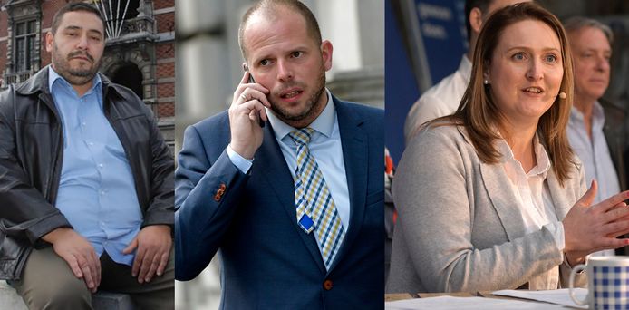 Redouane Ahrouch (Islam), Theo Francken (N-VA) en Gwendolyn Rutten (Open Vld).