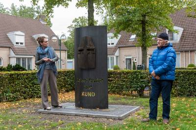 Middeleeuws houten masker voor Budelse ridder Kuno