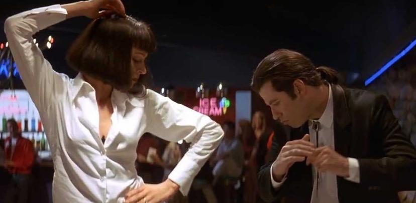 Uma Thurman Mia Wallace John Travolta Vincent Vega Dancing Pulp Fiction