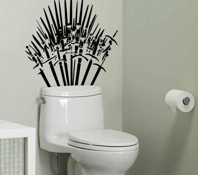 Hebben hebben hebben! Verander je WC-Pot in een Iron Throne met deze Game of Thrones-toiletstickers