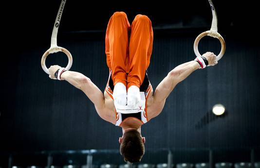 Bram Verhofstad in actie tijdens het NK.