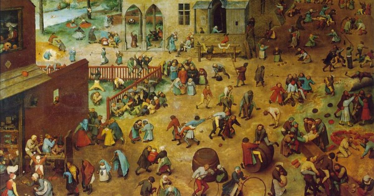 "Wat gebeurt er als je op de 'Kinderspelen' van Bruegel