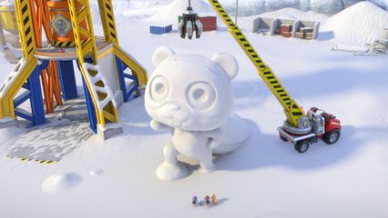 24. De crew en Rocky bouwen een bereneiland