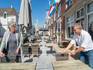 Overal hebben horeca-ondernemers met de rolmaat in de hand de tafels optimaal neergezet.