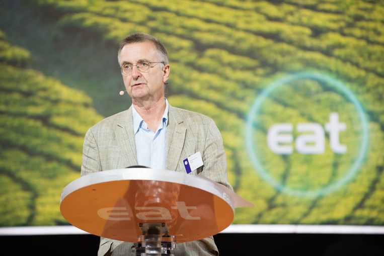 Tim Lang op de EAT-conferentie in Stockholm. Beeld 