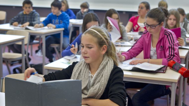 Meisjes zijn steeds beter in exacte vakken, mede door de feminisering van het onderwijs. Beeld anp