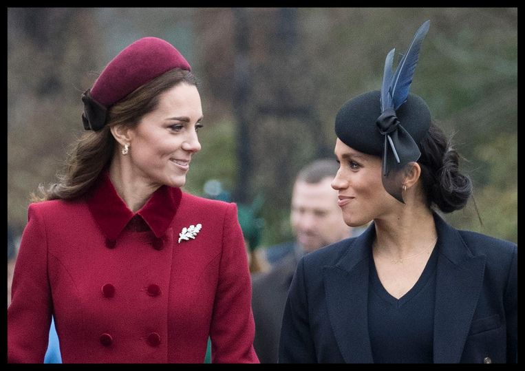 Volgens hun intieme kring hebben Kate en Meghan Markle elkaar niet meer gesproken sinds de beslissing van Harry en Meghan en is de kloof tussen de beide royals ondertussen enkel groter geworden. 