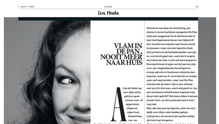 Nieuwe columniste recyclet oude column  De Volkskrant