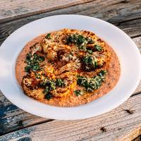 Perfect voor op de BBQ: bloemkool met paprikadip en kruidige dressing