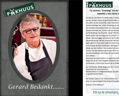 Ons Pakhuus maakt erehaag voor overleden Gerard Kolks