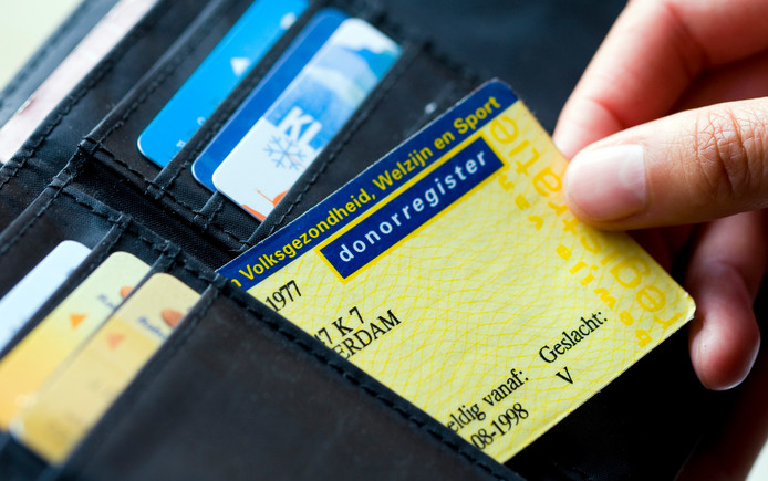 Het donorcodicil dat mensen nu in hun portemonnee kunnen stoppen