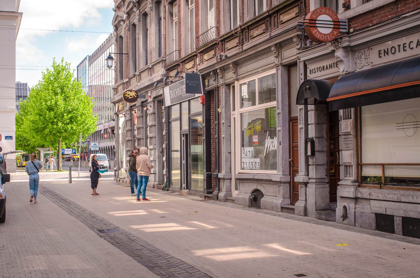 Les rues du centre-ville de Liège plutôt calmes en ce lundi 11 mai ...